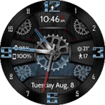 wooden gears hd watch face android application logo